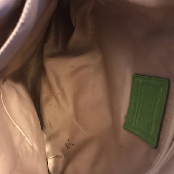 Coach purse - Apple green and tan - Picture 4 of 5